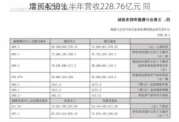 洋河股份上半年营收228.76亿元 同
增长4.58%