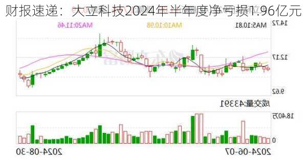 财报速递：大立科技2024年半年度净亏损1.96亿元