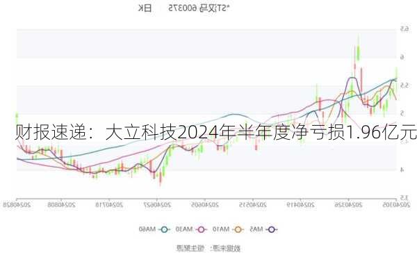 财报速递：大立科技2024年半年度净亏损1.96亿元