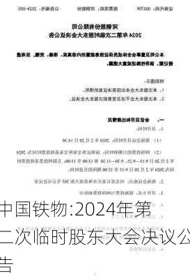 中国铁物:2024年第二次临时股东大会决议公告