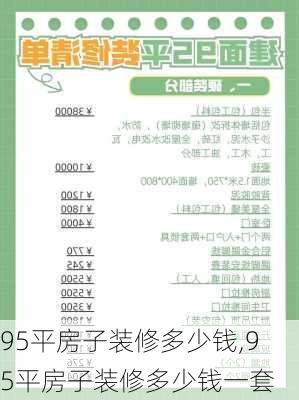 95平房子装修多少钱,95平房子装修多少钱一套