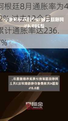 阿根廷8月通胀率为4.2% 过去12个月累计通胀率达236.7%