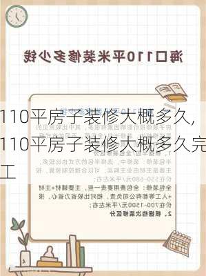 110平房子装修大概多久,110平房子装修大概多久完工