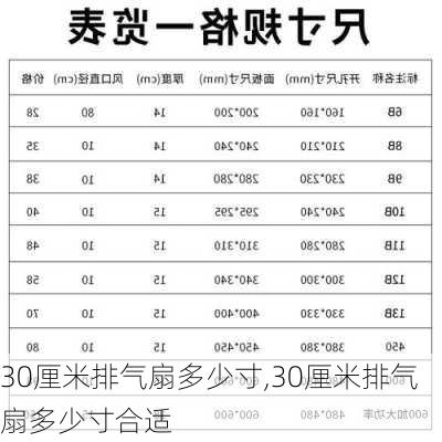 30厘米排气扇多少寸,30厘米排气扇多少寸合适