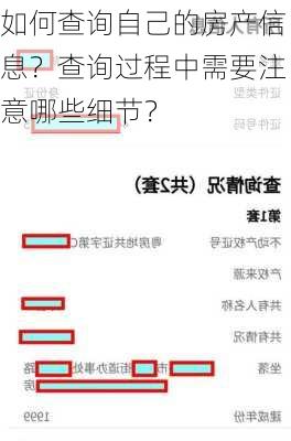 如何查询自己的房产信息？查询过程中需要注意哪些细节？