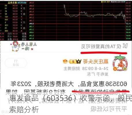 惠发食品（603536）收警示函，股民索赔分析