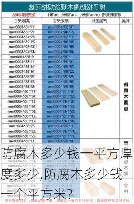 防腐木多少钱一平方厚度多少,防腐木多少钱一个平方米?