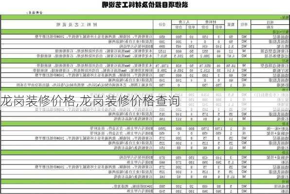 龙岗装修价格,龙岗装修价格查询