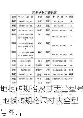 地板砖规格尺寸大全型号,地板砖规格尺寸大全型号图片