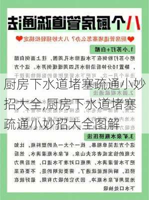 厨房下水道堵塞疏通小妙招大全,厨房下水道堵塞疏通小妙招大全图解