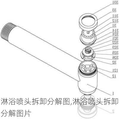 淋浴喷头拆卸分解图,淋浴喷头拆卸分解图片