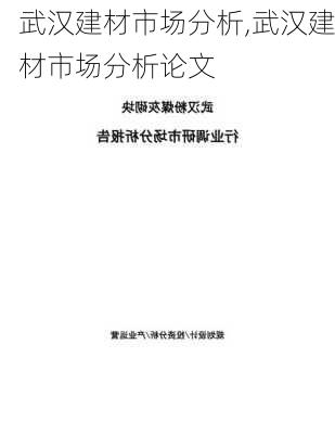 武汉建材市场分析,武汉建材市场分析论文