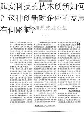 赋安科技的技术创新如何？这种创新对企业的发展有何影响？