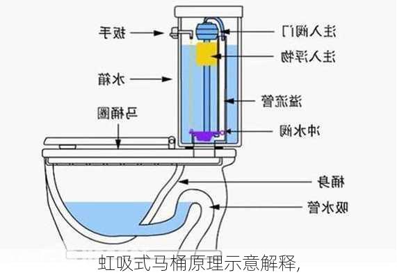 虹吸式马桶原理示意解释,