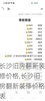 长沙旧房翻新装修价格,长沙旧房翻新装修价格表