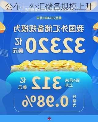 
公布！外汇储备规模上升