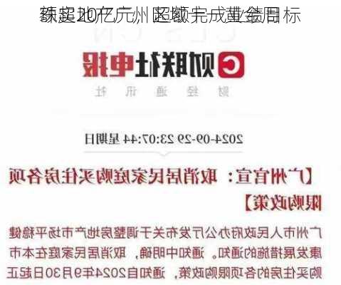 珠实地产广州区域十一黄金周
额超20亿元，超额完成业绩目标