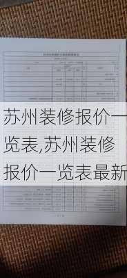 苏州装修报价一览表,苏州装修报价一览表最新