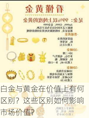 白金与黄金在价值上有何区别？这些区别如何影响市场价值？