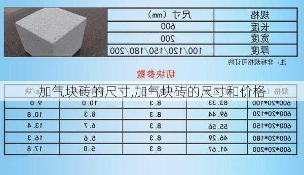 加气块砖的尺寸,加气块砖的尺寸和价格