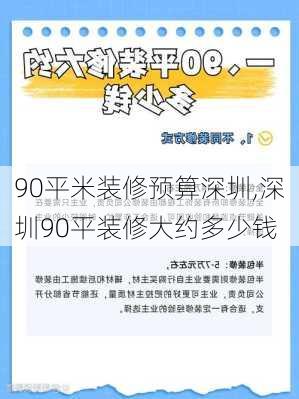 90平米装修预算深圳,深圳90平装修大约多少钱