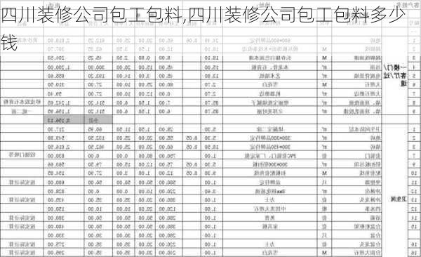 四川装修公司包工包料,四川装修公司包工包料多少钱