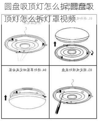 圆盘吸顶灯怎么拆,圆盘吸顶灯怎么拆灯罩视频