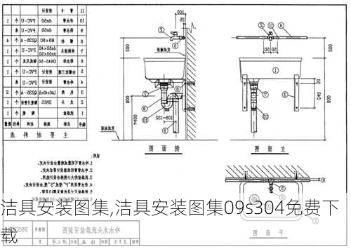 洁具安装图集,洁具安装图集09s304免费下载