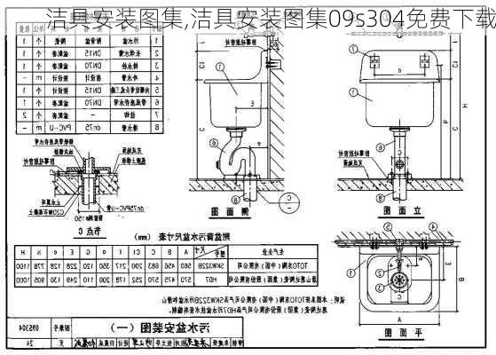 洁具安装图集,洁具安装图集09s304免费下载