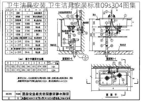 卫生洁具安装,卫生洁具安装标准09s304图集