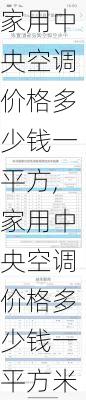 家用中央空调价格多少钱一平方,家用中央空调价格多少钱一平方米