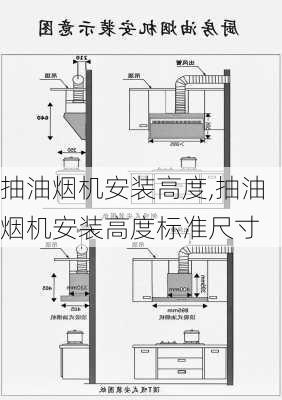 抽油烟机安装高度,抽油烟机安装高度标准尺寸