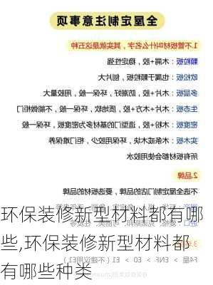 环保装修新型材料都有哪些,环保装修新型材料都有哪些种类