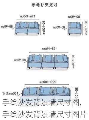 手绘沙发背景墙尺寸图,手绘沙发背景墙尺寸图片