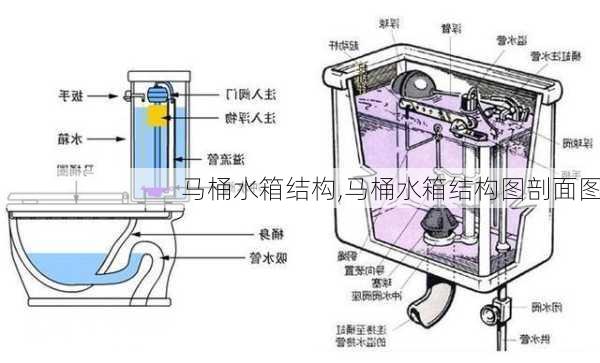 马桶水箱结构,马桶水箱结构图剖面图