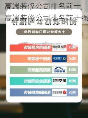 高端装修公司排名前十,高端装修公司排名前十强