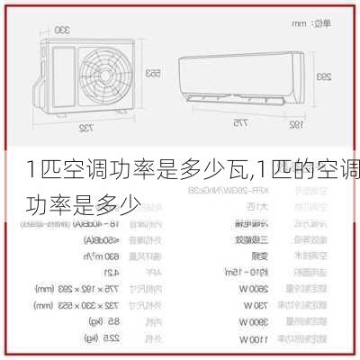 1匹空调功率是多少瓦,1匹的空调功率是多少