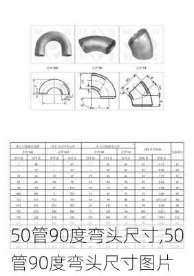 50管90度弯头尺寸,50管90度弯头尺寸图片