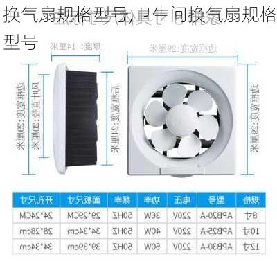 换气扇规格型号,卫生间换气扇规格型号