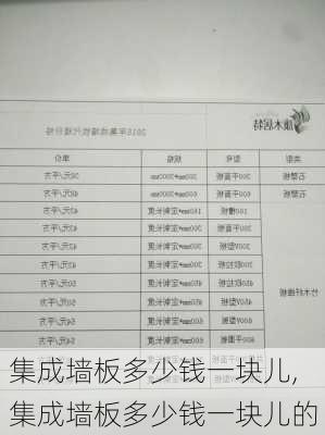 集成墙板多少钱一块儿,集成墙板多少钱一块儿的