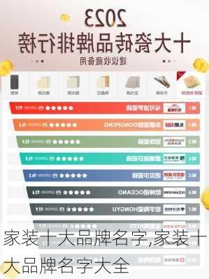 家装十大品牌名字,家装十大品牌名字大全