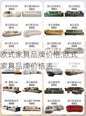 欧式家具品牌价格,欧式家具品牌价格表