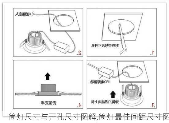 筒灯尺寸与开孔尺寸图解,筒灯最佳间距尺寸图