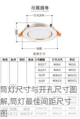 筒灯尺寸与开孔尺寸图解,筒灯最佳间距尺寸图