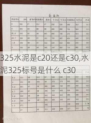 325水泥是c20还是c30,水泥325标号是什么 c30