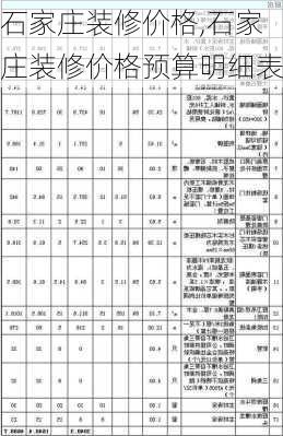 石家庄装修价格,石家庄装修价格预算明细表