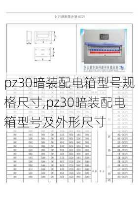 pz30暗装配电箱型号规格尺寸,pz30暗装配电箱型号及外形尺寸