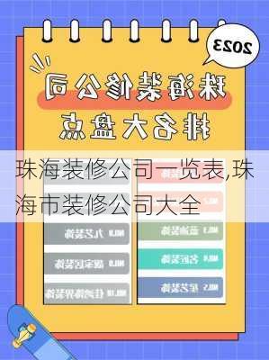 珠海装修公司一览表,珠海市装修公司大全