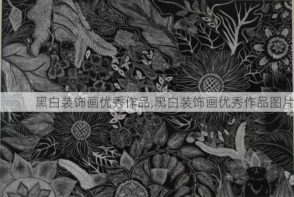 黑白装饰画优秀作品,黑白装饰画优秀作品图片