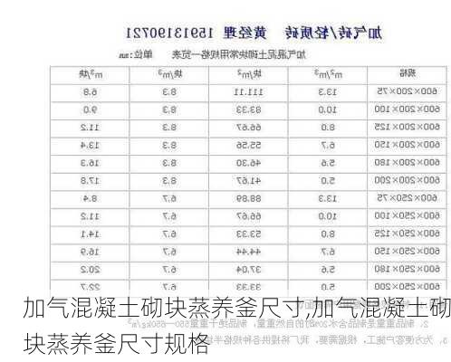 加气混凝土砌块蒸养釜尺寸,加气混凝土砌块蒸养釜尺寸规格